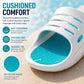 Womens Sliders Lightweight Slip On Pool Slides Ladies Bathroom Shower Spa EVA Slippers Backless Beach Flip Flops Leisure Mule Sandals
