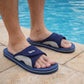 Unisex Lightweight Black Slides Touch Fasten Casual Beach Summer Pool Flip Flop Sandals