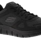 Skechers Men's Track Bucolo Trainers Oxford 52630 Memory Foam Lightweight Sneakers Black Leather Mesh