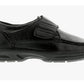 Mens Casual Black Leather Touch Fasten Shoes Black