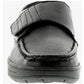 Mens Casual Black Leather Touch Fasten Shoes Black
