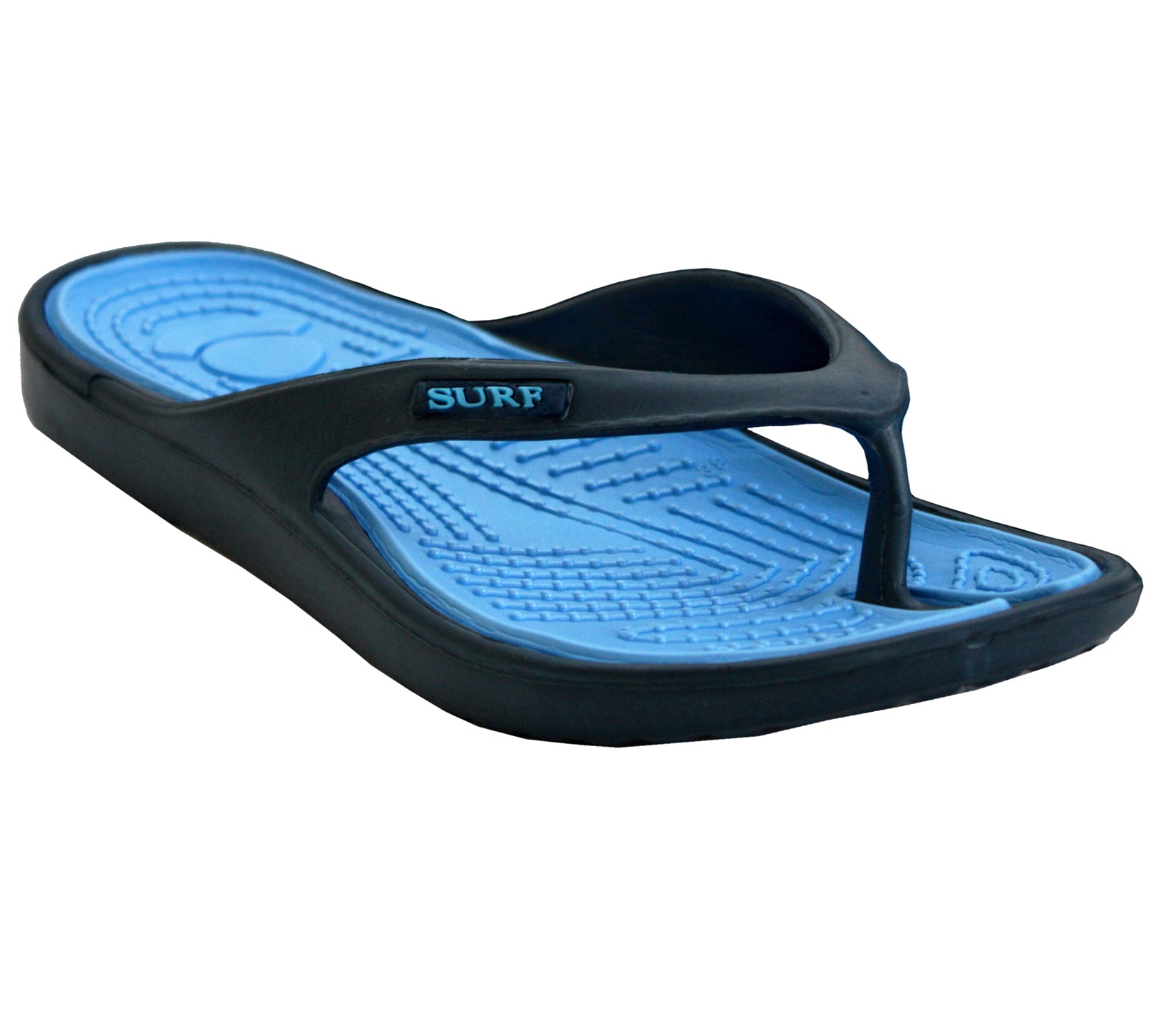 Womens Ladies Surf Navy Blue Slip On Eva Toe Post Beach Summer Pool ...