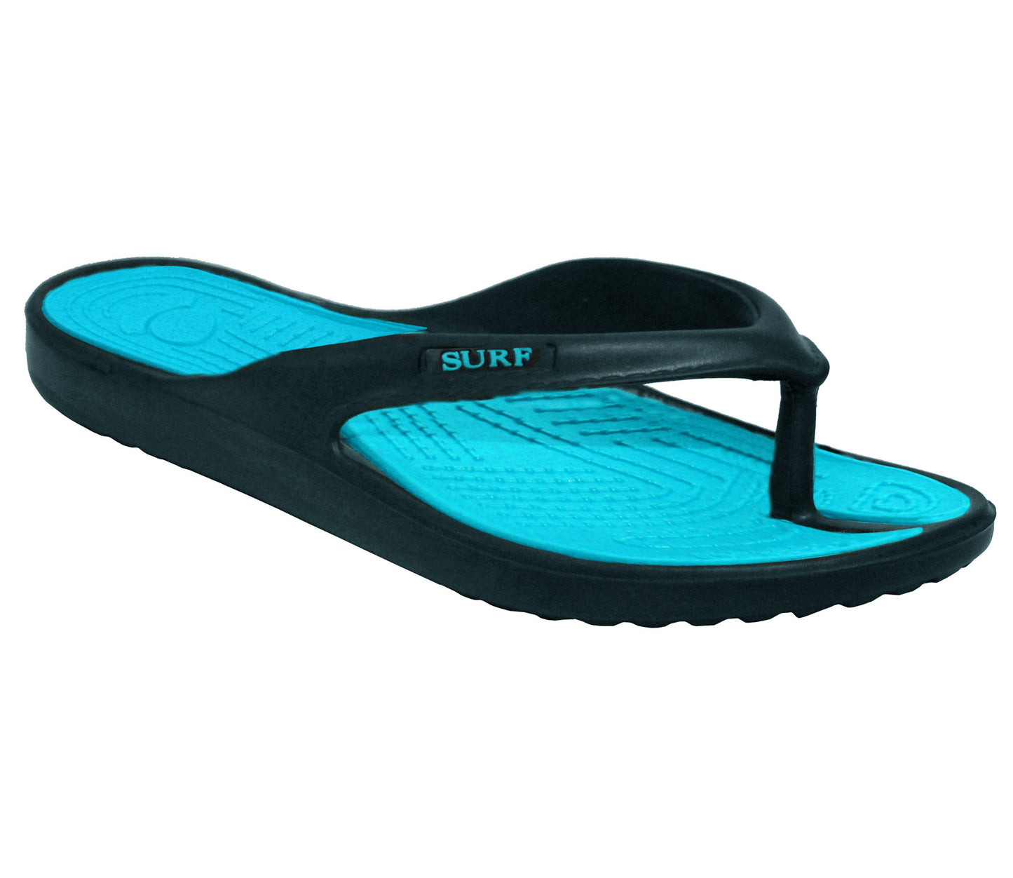 L1-541 Womens EVA Surf Beach Flip Flops in Navy Aqua