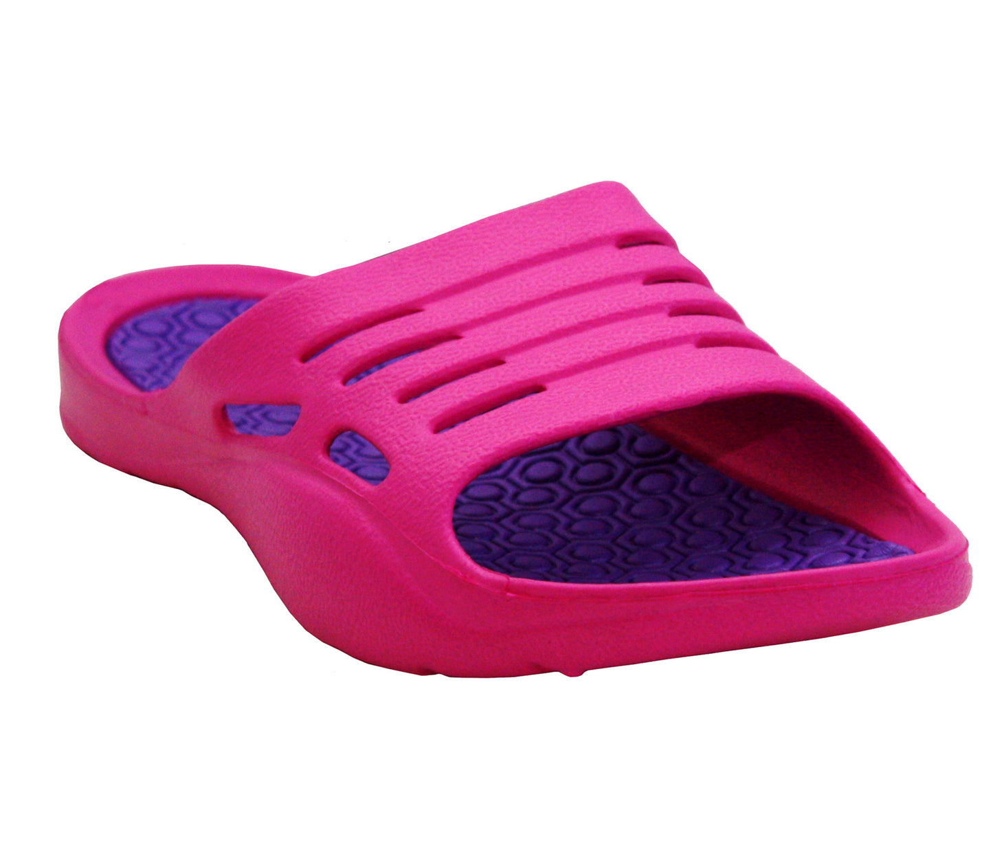 L1-619 Womens EVA Pool Sliders in Fuchsia & Lilac