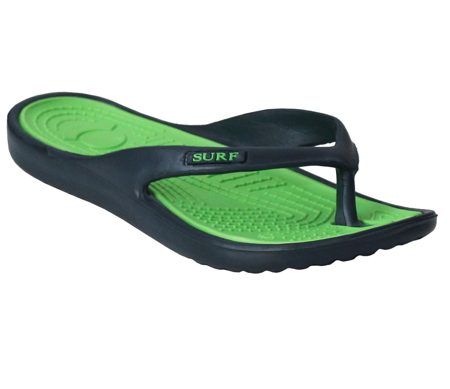 L1-541 Womens EVA Surf Beach Flip Flops in Navy Lime