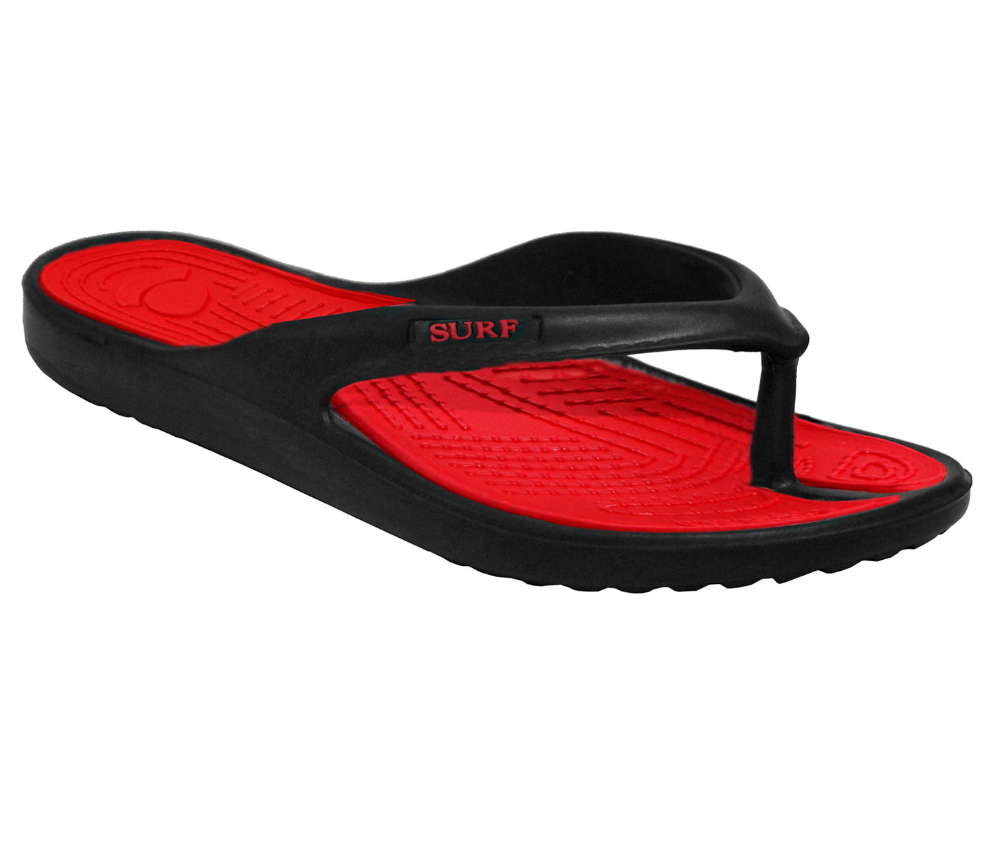 L1-541 Womens EVA Surf Beach Flip Flops in Black Red