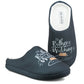 Womens Ladies FRIENDS Slippers Central Perk TV Show Novelty Fun Comedy Character Lightweight Slip On Backless Mules Black