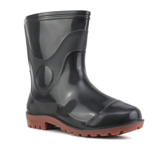 IMTY668 Unisex Mid Calf Ankle Wellies in Black