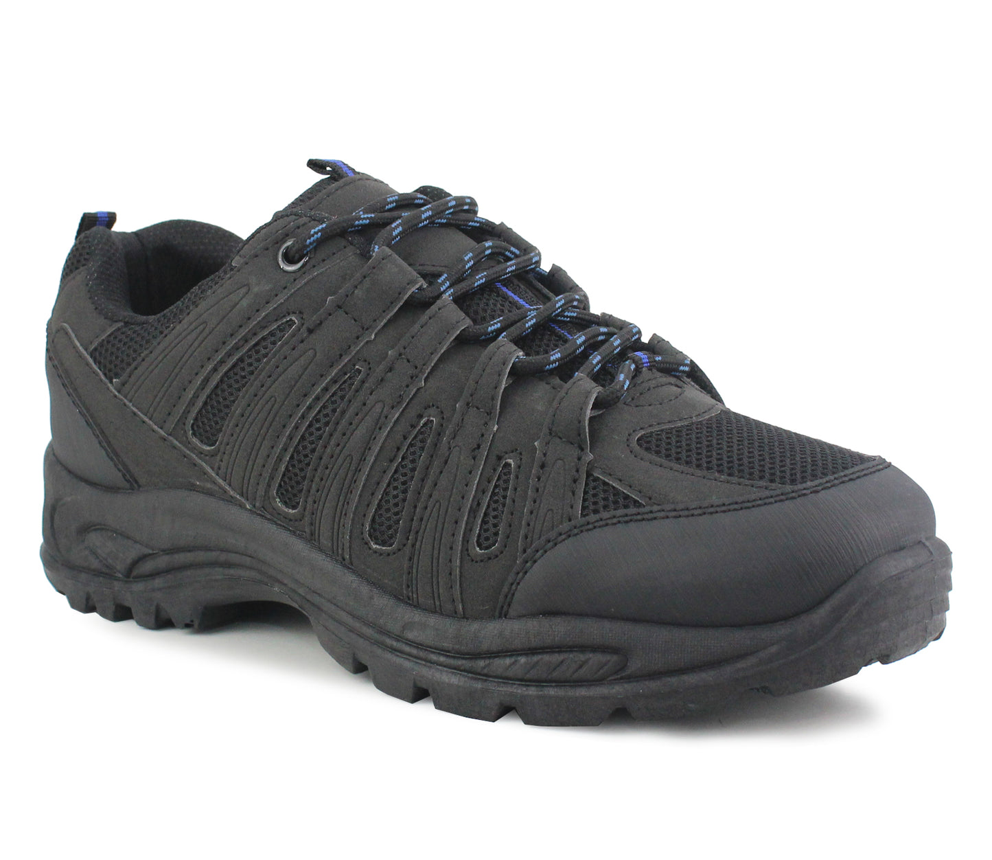 Mens Lace Up Hiking Trainers in Black