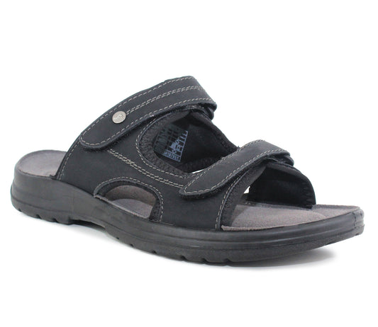 LIVERGY Twin Touch Strap Sports Sandals in Black