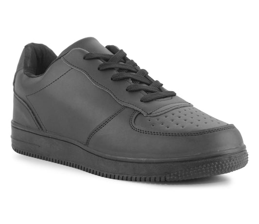 B831570 Mens Casual Flat Low Sneaker Trainers in Black