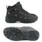 Mens Touch Fasten Hiking High Top Trainers in Black