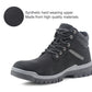 BERTIE Mens Faux Leather Hiking Boots in Black