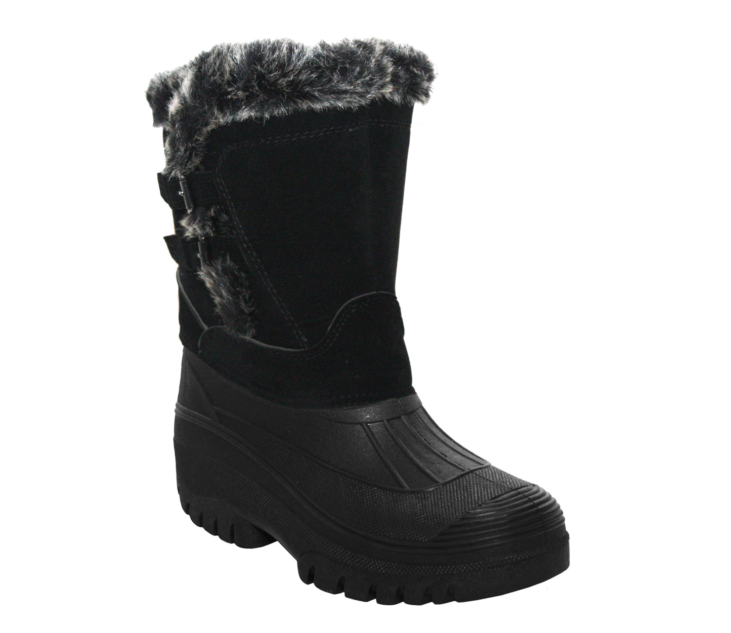 LS09 Womens Thermal Mid Calf Mucker Boots in Black