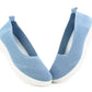LAURA Womens Slip On Trainer Pumps in Blue
