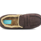 NEW HAMPSHIRE Mens Faux Fur Lined Moccasin Slippers in Brown
