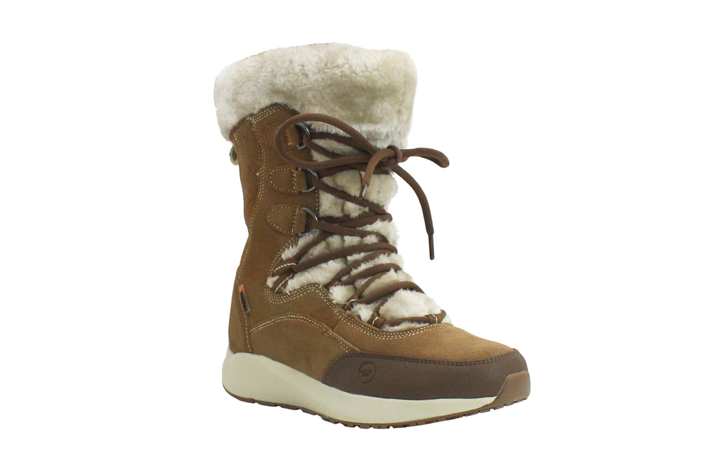 RITZY Womens Hi-Tec Suede Leather Faux Fur Snow Boots