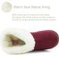 BARBARA Womens Faux Fur Ankle Boot Slippers in Burgundy