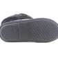 PHOEBE Womens Faux Fur Ankle Slippers in Black Check
