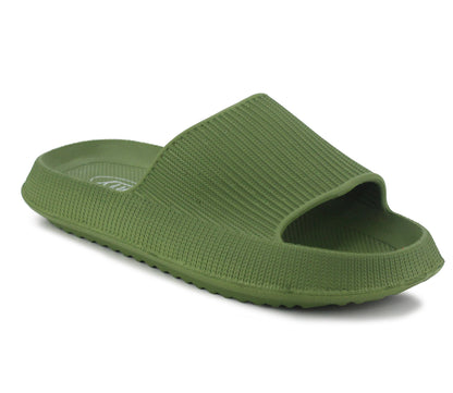 LUKE- Womens Lightweight Chunky Sliders in Green