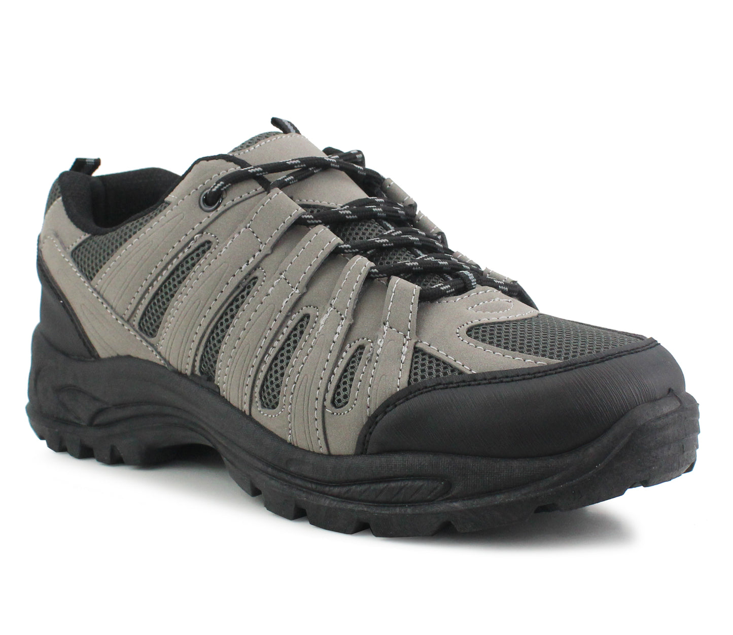 Mens Lace Up Hiking Trainers in Grey