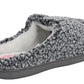 FIZZ Womens Fleece Faux Fur Lined Slippers in Grey