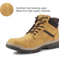 BERTIE Mens Faux Leather Hiking Boots in Honey