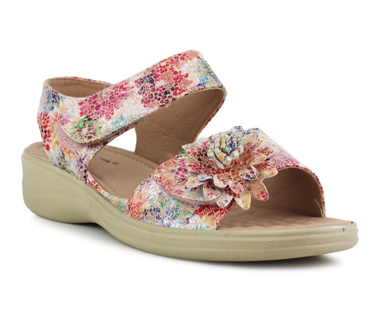 YASMIN Womens Slingback Sandals in Floral Multi