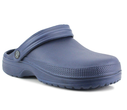 Mens Lightweight EVA Clogs Garden Beach Wide Fit Summer Clog in Navy