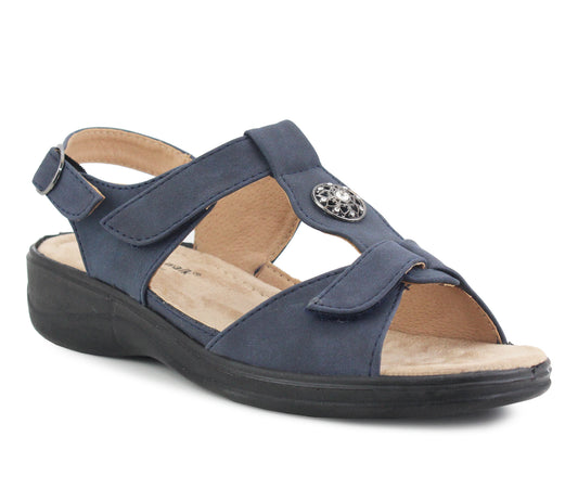 STAR Womens Slingback Sandals in Navy