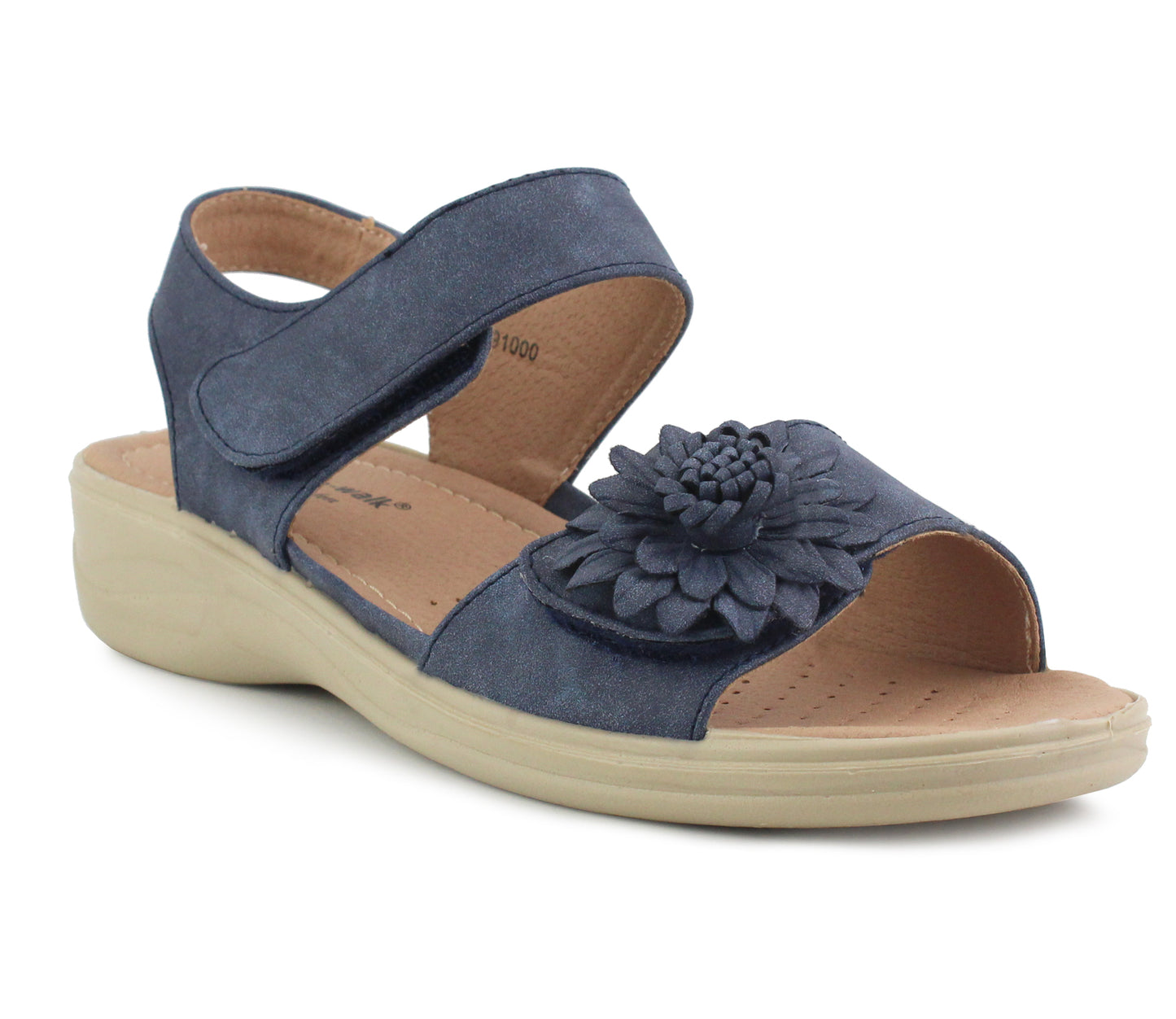 YASMIN Womens Slingback Sandals in Navy