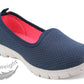 B775503 Womens Lightweight Slip On Trainers in Navy