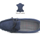 PAKISTAN Womens Suede Leather Moccasins in Navy