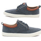 RAY Mens Lace Up Casual Deck Shoes in Navy