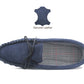 PAKISTAN Mens Leather Moccasins in Navy