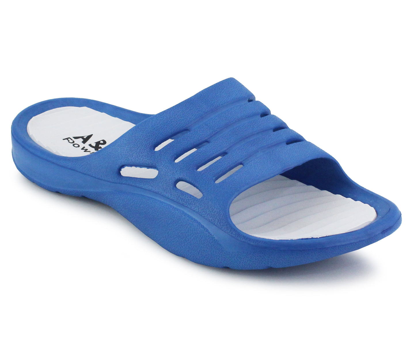 Womens EVA Pool Sliders in Blue/White