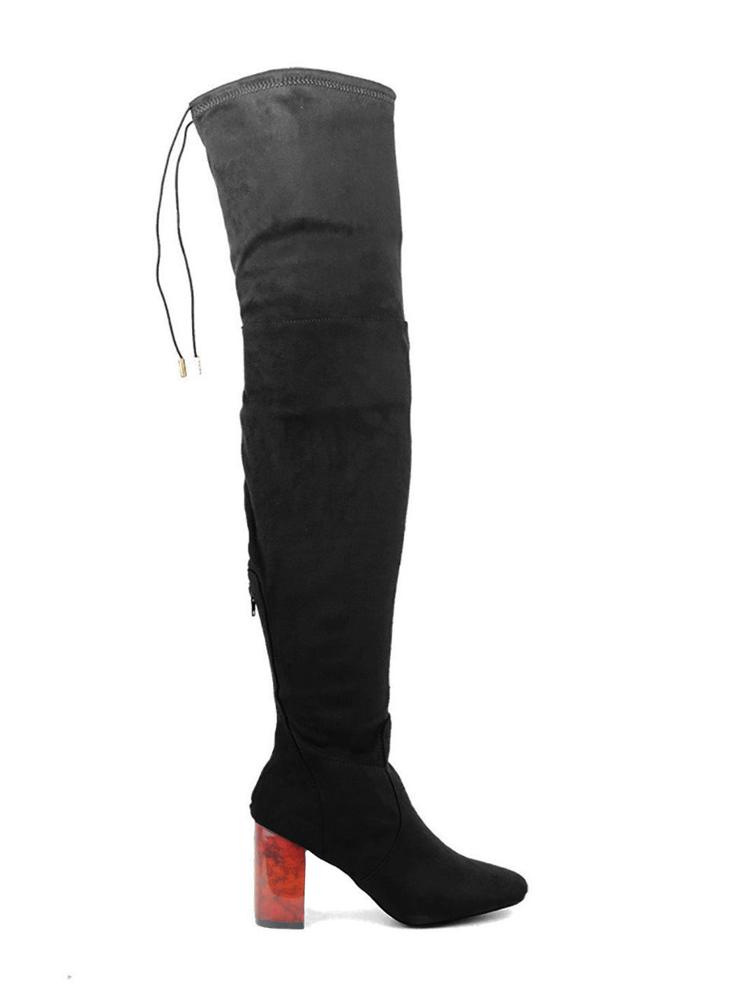 OLB838 Womens Over the Knee Thigh High Boots in Black