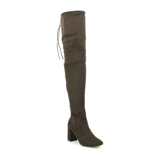 OLB838 Womens Over the Knee Thigh High Boots in Khaki