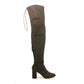 OLB838 Womens Over the Knee Thigh High Boots in Khaki