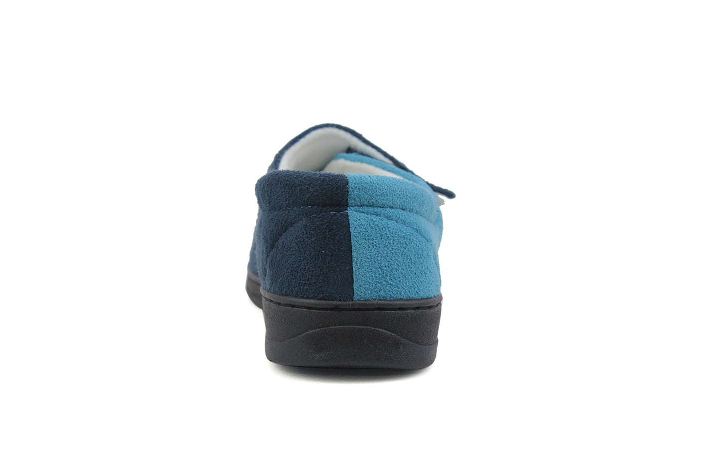 JULIE Womens 2 Tone Memory Foam Slippers in Blue/Navy