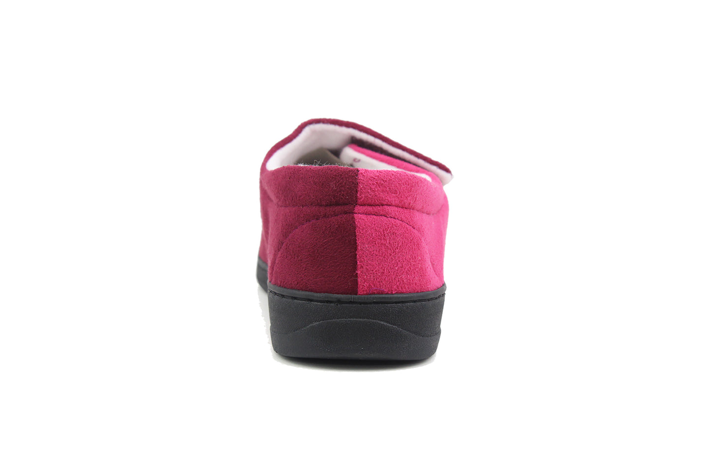 JULIE Womens 2 Tone Memory Foam Slippers in Pink/Burgundy