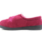 JULIE Womens 2 Tone Memory Foam Slippers in Pink/Burgundy