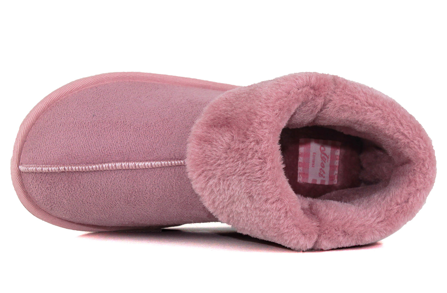 PHOEBE Womens Faux Fur Ankle Slippers in Pink