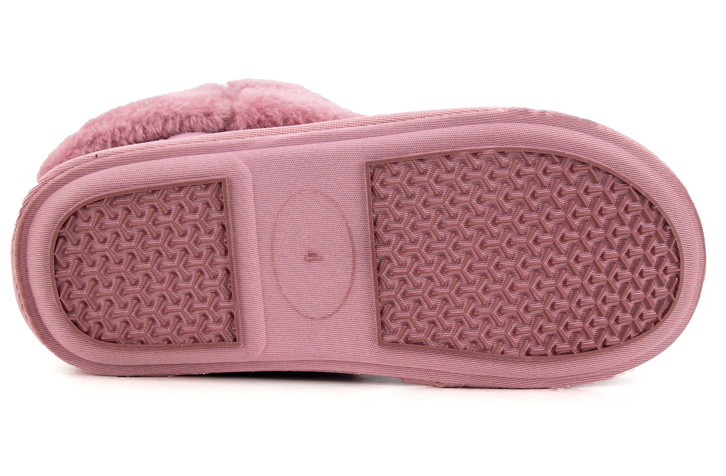 PHOEBE Womens Faux Fur Ankle Slippers in Pink