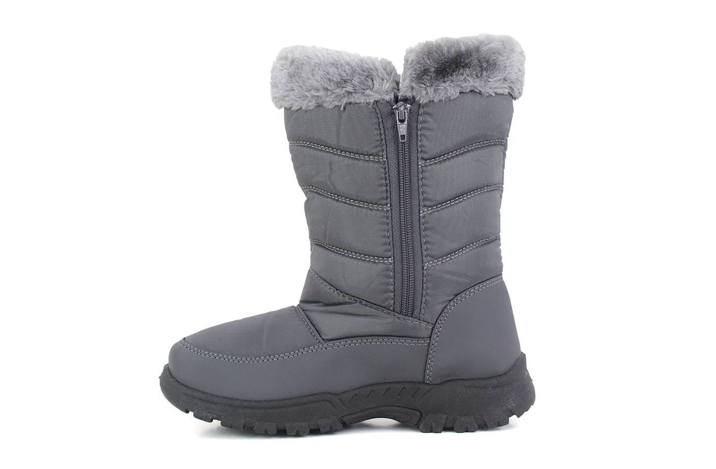 ROTNA Womens Faux Fur Lined Snow Boots in Grey