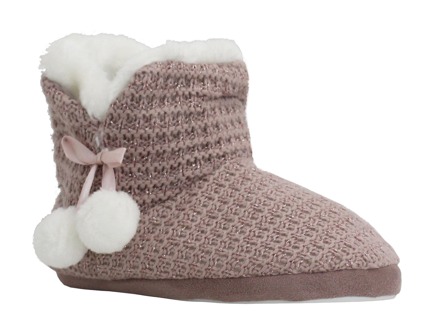 SHERRINGTON Womens Bootie Slippers in Pink