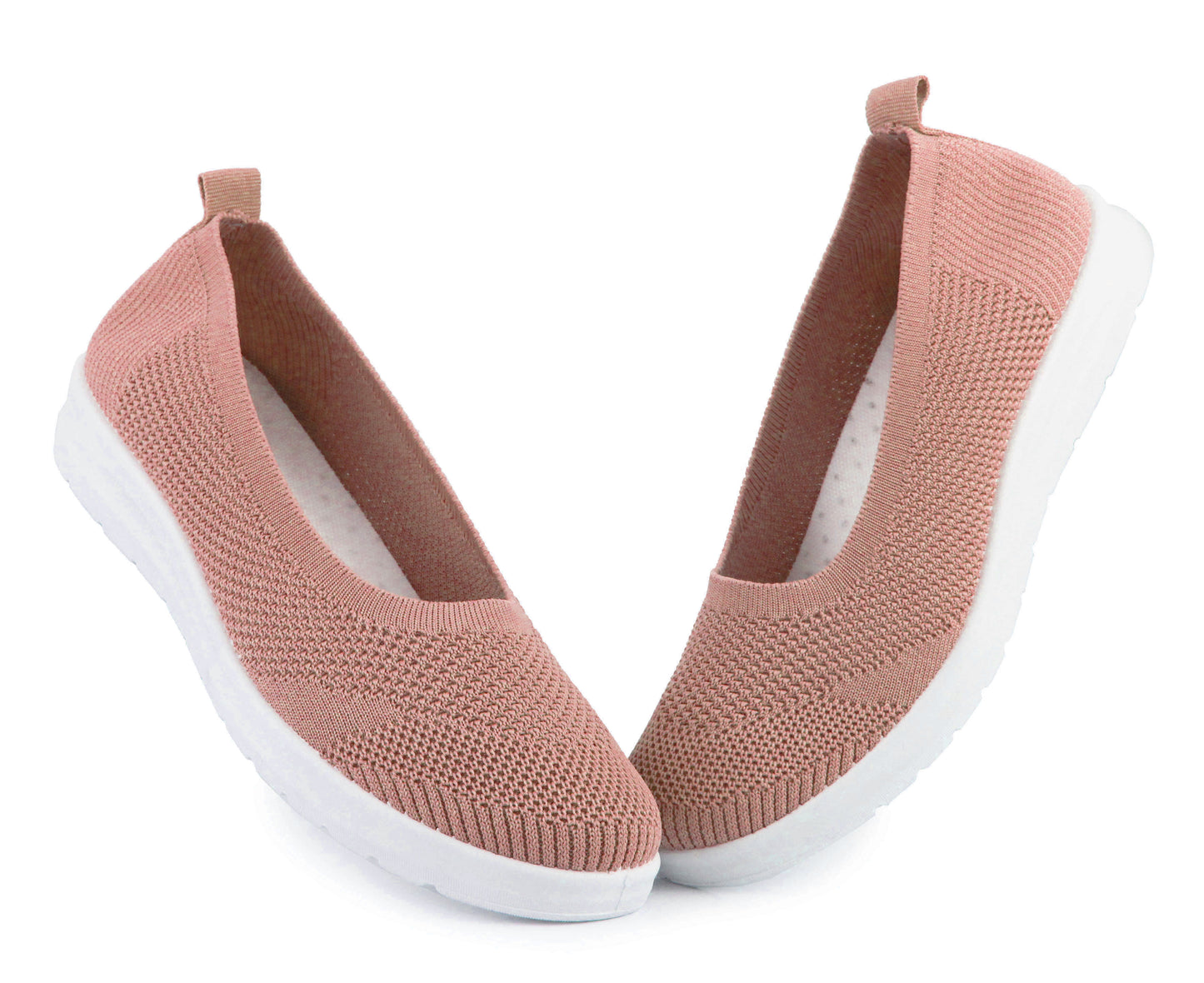 LAURA Womens Slip On Trainer Pumps in Pink