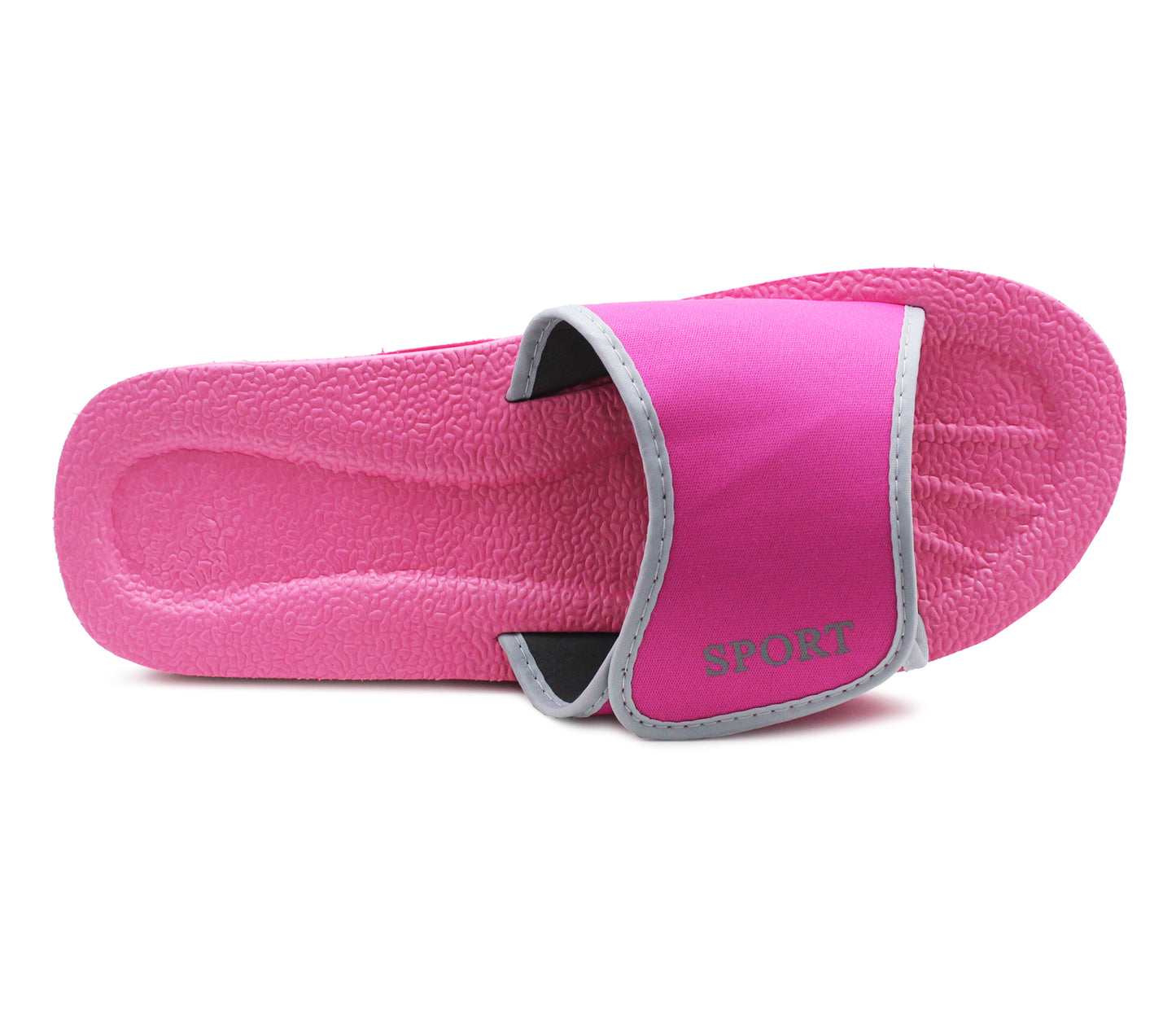 B476710 Mens Lightweight EVA Foam Touch Fasten Sliders Pink