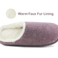 B841873 Womens Faux Fur Mule Slippers in Lilac