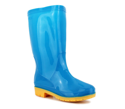 IZZY Womens PVC Wellington Boots in Blue